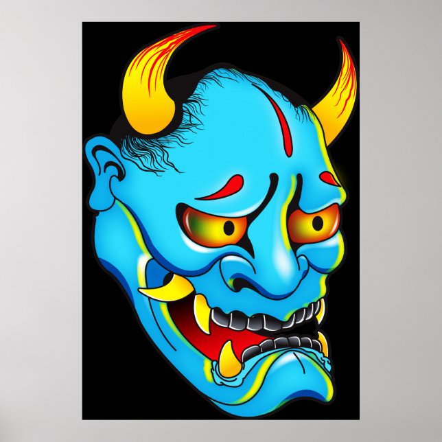 Hannya Demon Mask Poster (Frente)