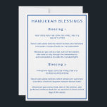 Hanukkah abençoa cartões de guia hebraico em inglê<br><div class="desc">Estes cartões apresentam as três bênçãos de Chanucá, escritas em hebraico, hebraico romantizado e inglês. Texto azul escuro sobre fundo branco gravatas as cartas para o tema da estação. Você pode editar o texto conforme necessário. Para obter suprimentos mais úteis do Chanucá, visite minha loja: Zazzle.com/Shayna_Punim ✡ Para pedidos personalizados,...</div>