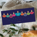Hanukkah Bowls Menorah - Cartão Saudável<br><div class="desc">As tigelas coloridas criam uma menorah celebrando Chanucá.</div>