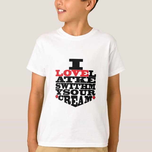 Hanukkah Camisetas "I Love Latkes" (Frente)