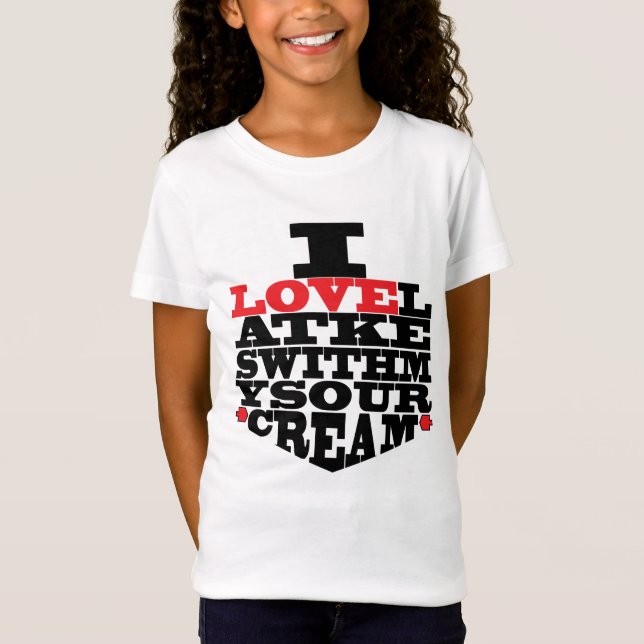 Hanukkah Camisetas "I Love Latkes" (Frente)