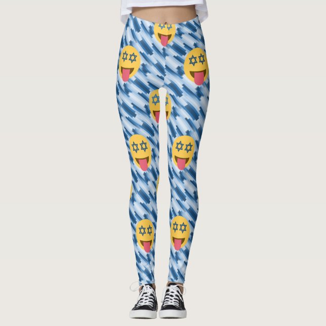 hanukkah chanukkah emoji leggings (Frente)