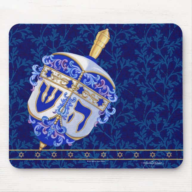 Hanukkah Dreidel Mousepad (Frente)