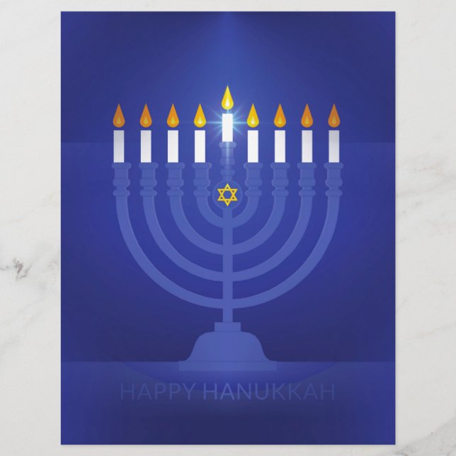 hanukkah feliz azul (Frente)
