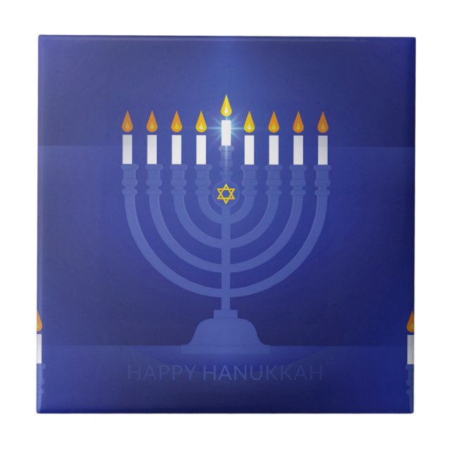 hanukkah feliz azul (Frente)