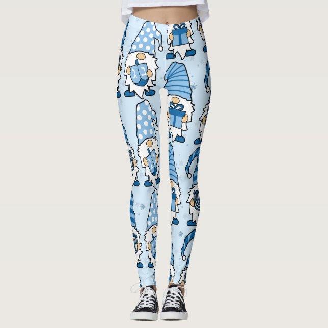 Hanukkah Gnomos Trio Leggings (Frente)
