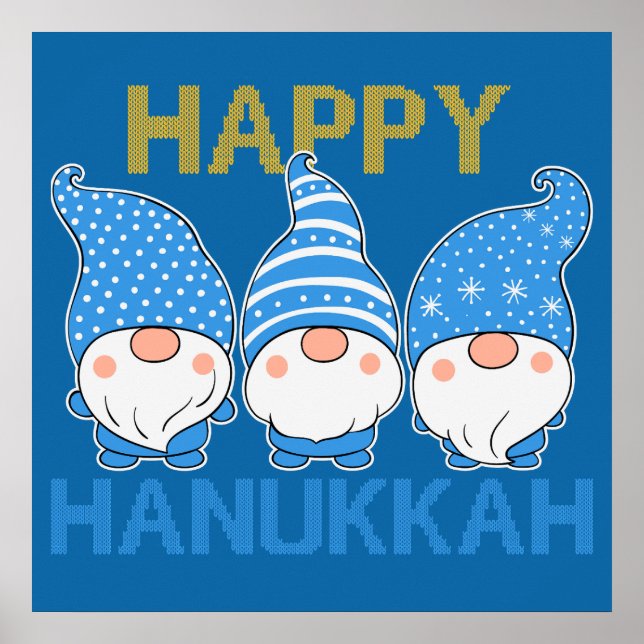 Hanukkah Gnomos Trio Poster (Frente)