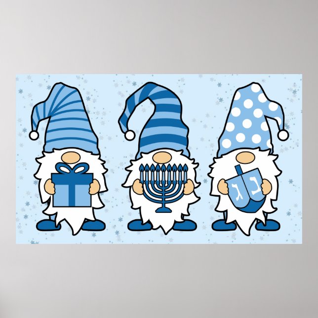 Hanukkah Gnomos Trio Poster (Frente)