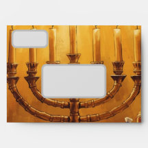 Hanukkah Menorah Festival of Lights Envelope