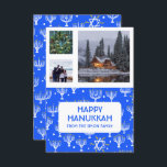 HANUKKAH PERSONALIZADO FOTOS Menorah Cartão de Fér<br><div class="desc">Personalize esta placa plana adicionando seu próprio texto e fotos na frente ou atrás. Há uma grade em frente às fotos que facilita o uso de fotos de qualquer tamanho e mantém-nas alinhadas e em formato quadrado. Você pode excluir a grade ou alterar as cores ou a espessura das linhas,...</div>
