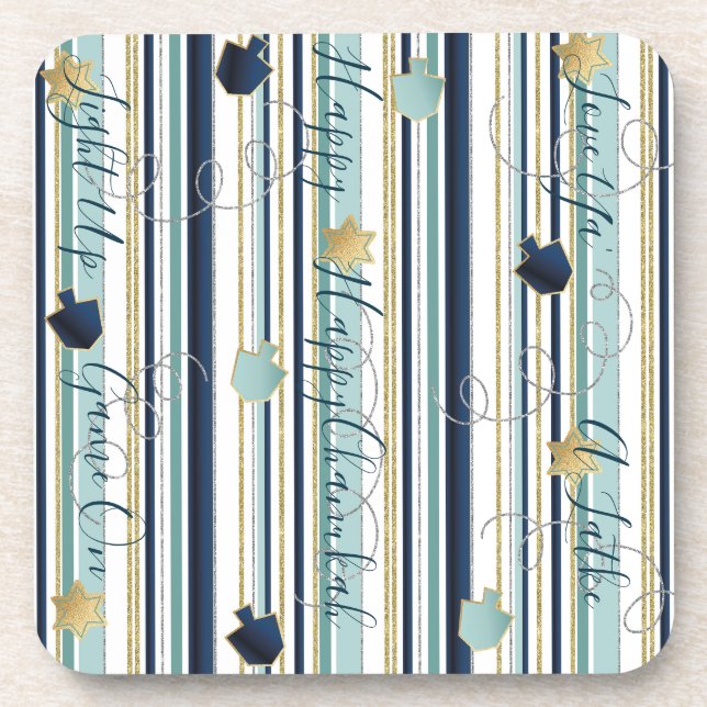 Hanukkah Porta copos O Novo Elegante Também (Frente)