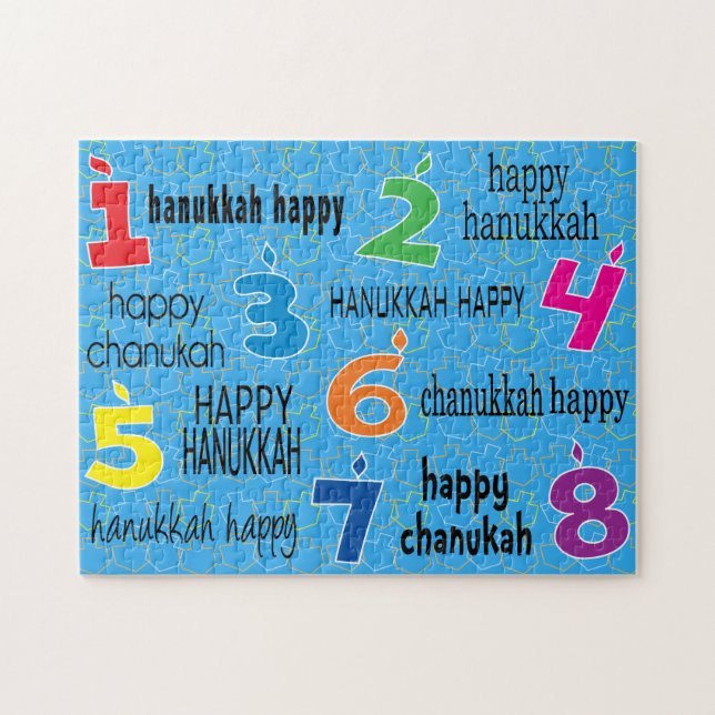 Hanukkah Quebra-cabeça "Hanukkah Happy" (Horizontal)