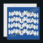 Hanukkah Sparkle Dourado Stars - Cartão de Saudaçã<br><div class="desc">Nosso cartão de saudação às estrelas Douradas de Chanucá com brilho e brilho é uma maneira divertida,  elegante e elegante de desejar a família,  amigos e clientes um Feliz Chanucá/Chanukah. Perguntas? Envie-nos uma mensagem de correio eletrônico para bestdressedbread@gmail.com</div>