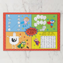 Hanukkah Tearaway Placemat Pad/Super Heroes