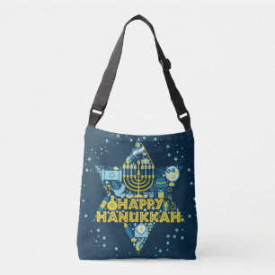 Hanukkah Tote Bag com Estrela de David e Menorah