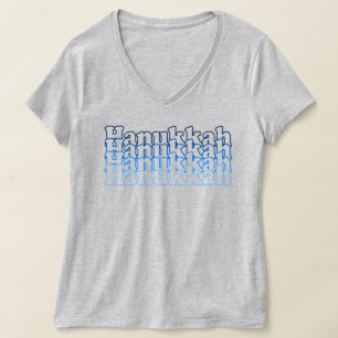 Hanukkah Typografia Hanukkah Oferece Camisa