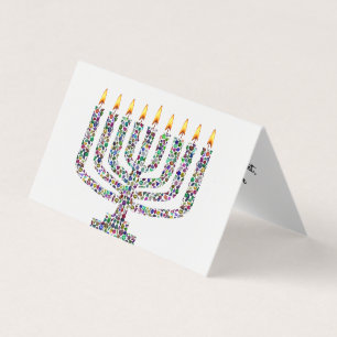 Hanukkiah feito com Gemstones Folheados