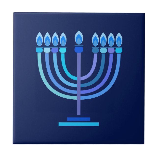 Hanukkiah Happy Hanukkah Holiday Menorah (Frente)