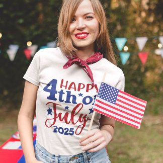 Happy 4th of July 2025 - Patriotic Design in Red &