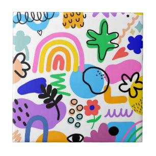 Happy and colorful abstract designs