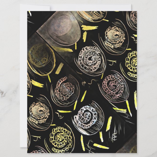 HAPPY BIRTHDAY Gold tones Paper Sheet (Verso)