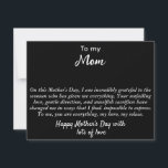 Happy Birthday/Happy Mother's Day Mom Gift Jewelry<br><div class="desc">Celebrate your Mom's birthday/ Mother's Day with this special jewelry card! Add a cherished necklace of your choosing to create a truly heartfelt and thoughtful gift. This message card adds a personal touch, making it a more special gesture for any special woman in your life, be it your wife, girl...</div>