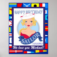 Happy Birthday Sailor Poster - SRF