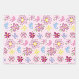 Happy Birthday Wild Flowers Garden Boho Pattern