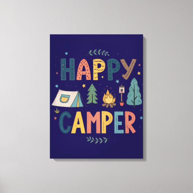 Happy Camper Canvas Print  (Frente)