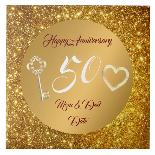 Happy Customize Love Gold 50th Anniversary  (Frente)