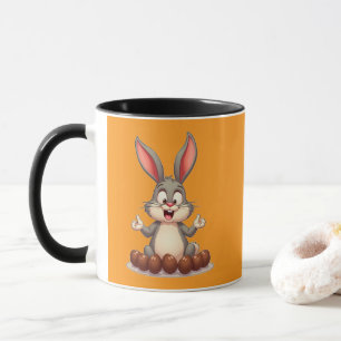 Happy Easter Bunny – Cute Rabbit with caneca