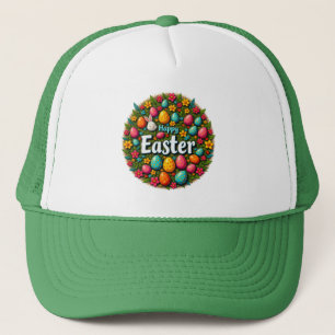 Happy Easter – Colorful Egg Wreath boné