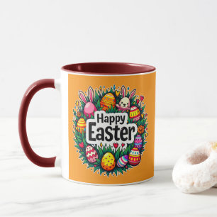 Happy Easter – Colorful Spring Design - caneca
