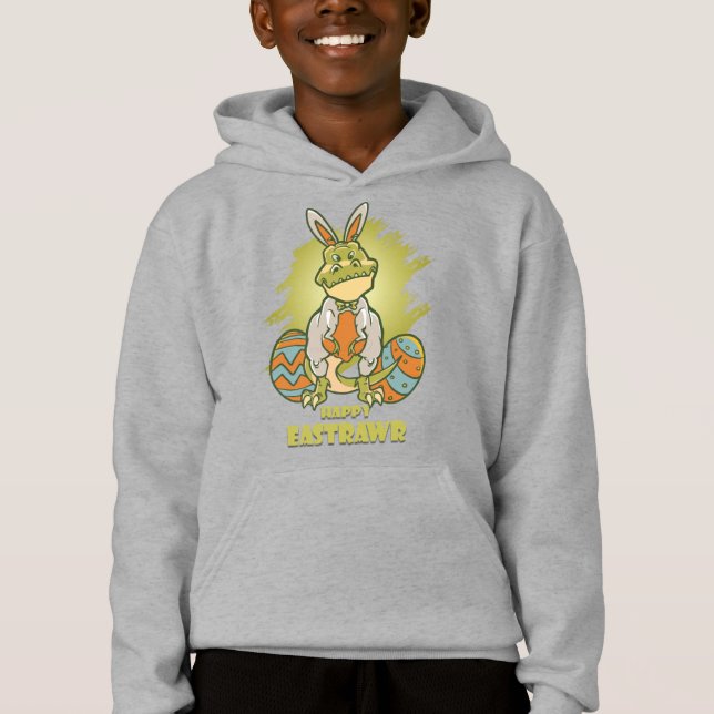 Happy Eastrawr | Crianças Pullover Hoodie (Frente)