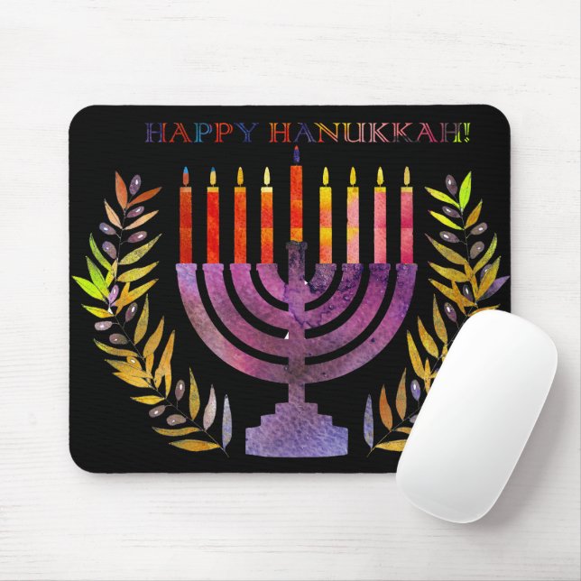 Happy Hanukkah Mousepad (Com mouse)