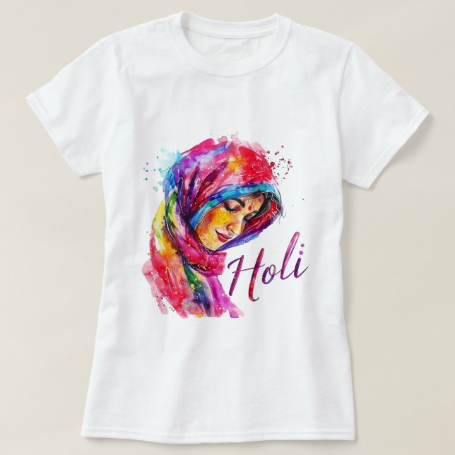 Happy Holi Color Splash Women’s Top (Frente do Design)