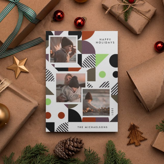 HAPPY HOLIDAY MODERN COLLAGE Add Your Photo (Criador carregado)