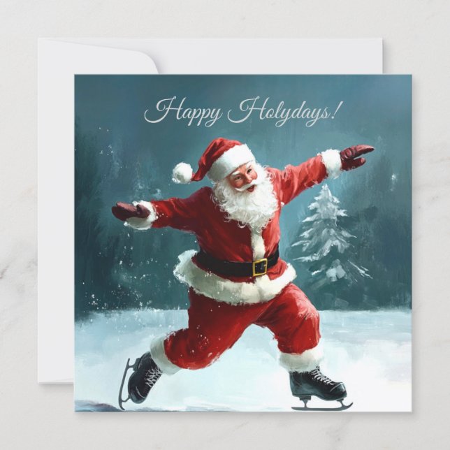 Happy Holidays Santa Claus card. (Frente)
