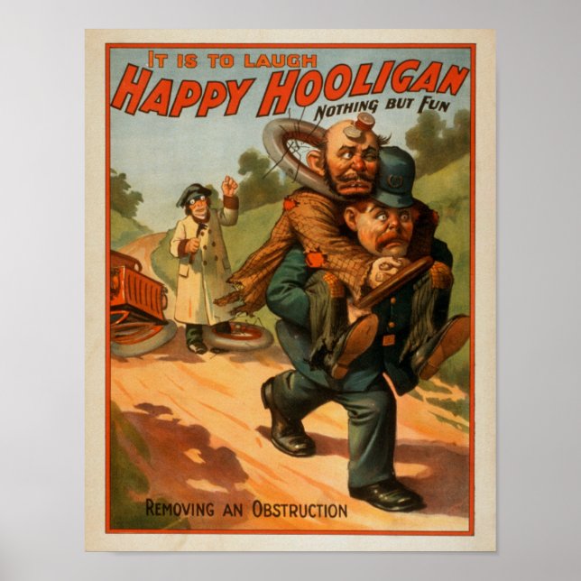 Happy Hooligan "It is to Laugh" Theatre Poster (Frente)