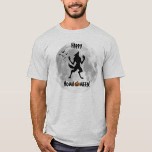 Happy Howl-o-entre a camiseta engraçada masculina