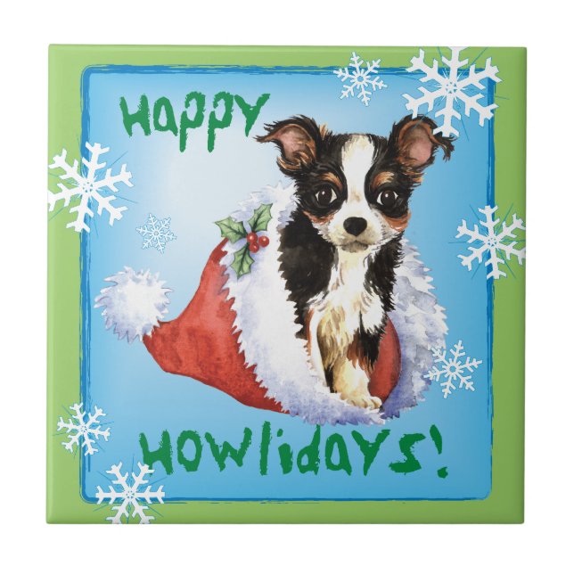 Happy Howliday Long Casaco Chihuahua (Frente)