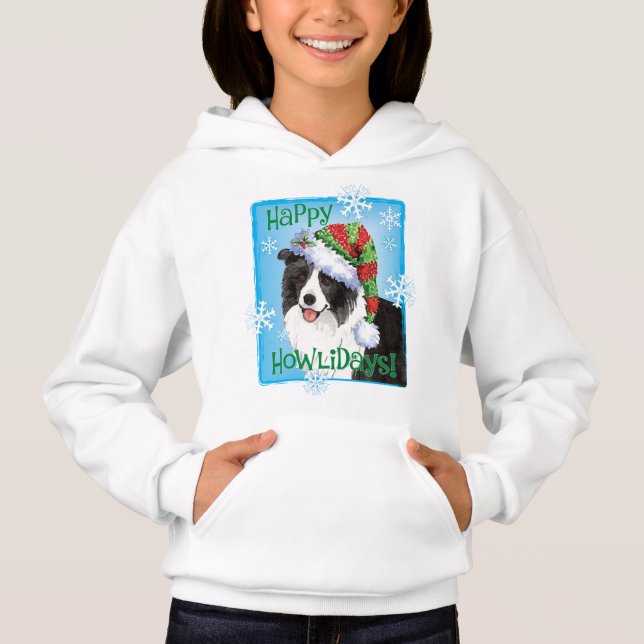Happy Howlidays Border Collie (Frente)