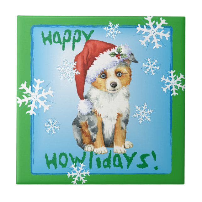 Happy Howlidays Mini American Shepherd (Frente)