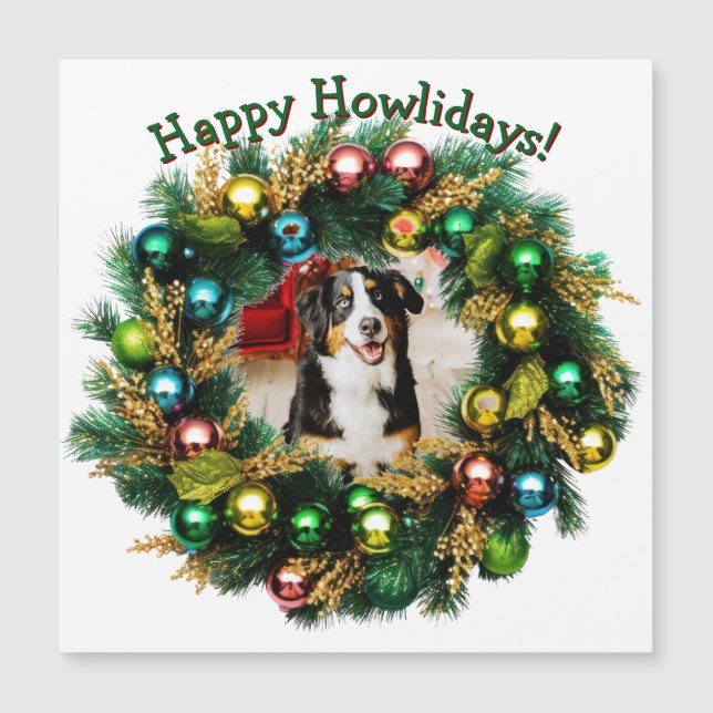 Happy Howlidays Photo Card (Frente)