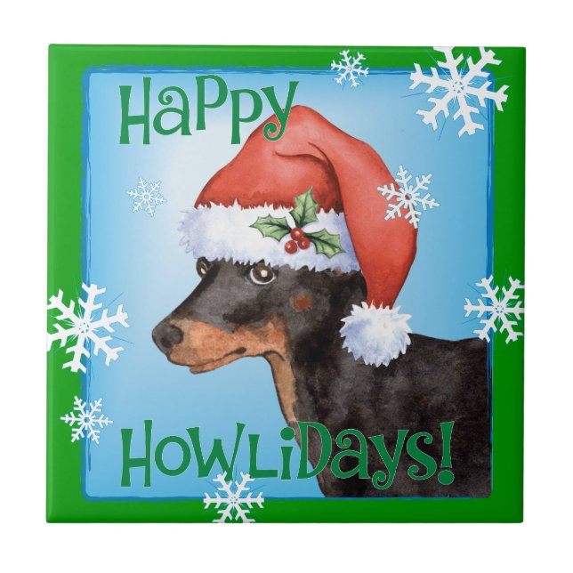 Happy Howlidays Toy Manchester Terrier (Frente)