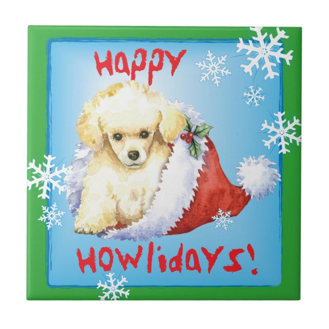 Happy Howlidays Toy Poodle (Frente)