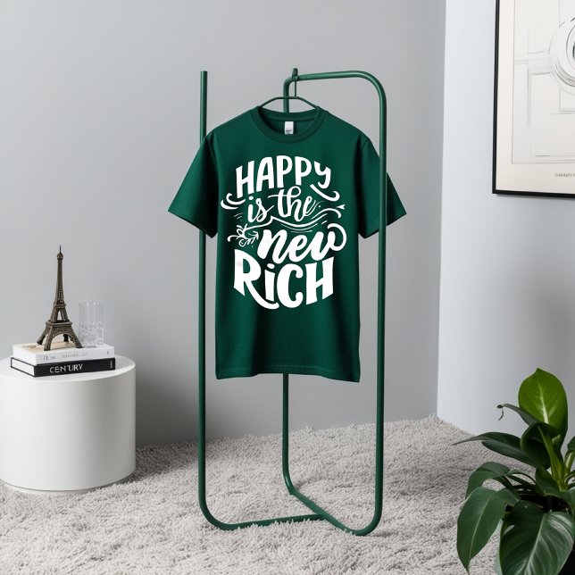 Happy is the New Rich - Camisa Motivacional (Criador carregado)