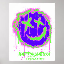 Happy Nation Toxix Art Poster - Negrito, Irônico