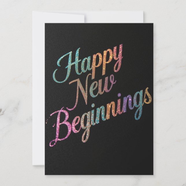 Happy new beginnings 2026 card (Frente)