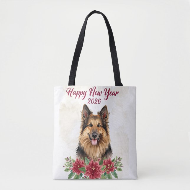 Happy New Year 2026 Dog Lover Tote Bag (Frente)